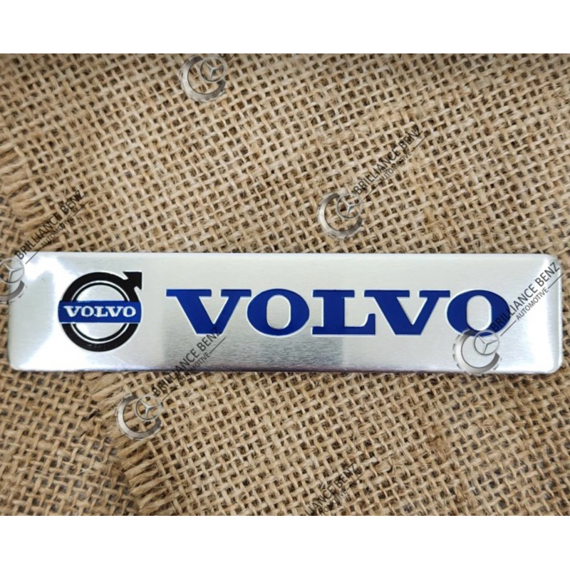โลโก้ VOLVO เพลทอลูมิเนียมบาง ขนาด 12x2cm