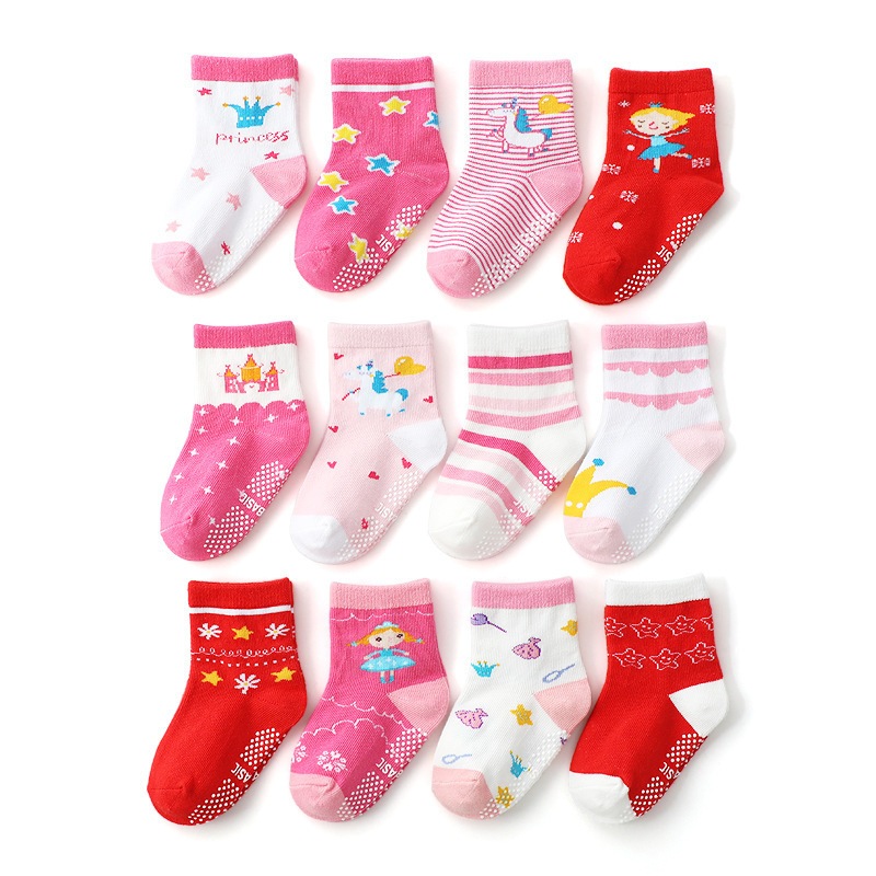 ShopAt.Two[SC-KB133] ถุงเท้าเด็กกันลื่นเด็กผู้หญิง 12 แบบ พร้อมส่งในไทย