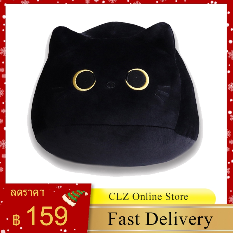 CLZ COD 30CM Ins ตุ๊กตาแมวดํา ตุ๊กตาแมว จี้ขนาดเล็ก น่ากอด หมอนเบาะ ตุ๊กตา สําหรับของขวัญเด็กผู้หญิง