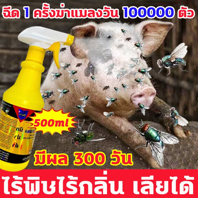 ฉีด1ครั้งฆ่าแมลงวัน100000 ตัว สเปรย์ไล่แมลงวัน 500ml ยาฆ่าแมลงวัน กําจัดแมลงวัน ยากําจัดแมลงวัน ยุง 