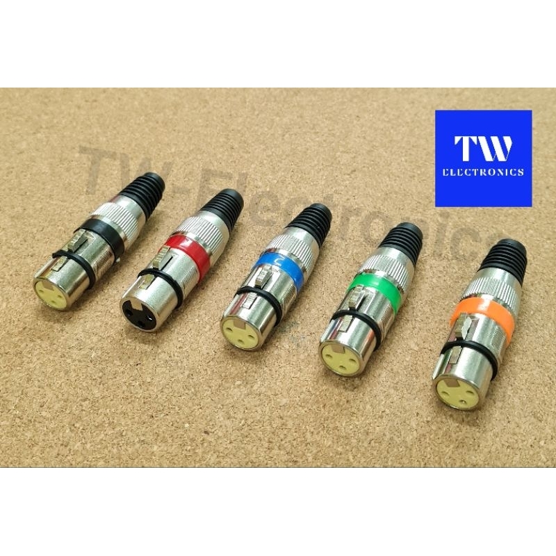 XLRตัวเมีย,แจ็คXLR3ขา,แจ็คไมโครโฟนตัวเมีย,XLR Female (1ชิ้น)