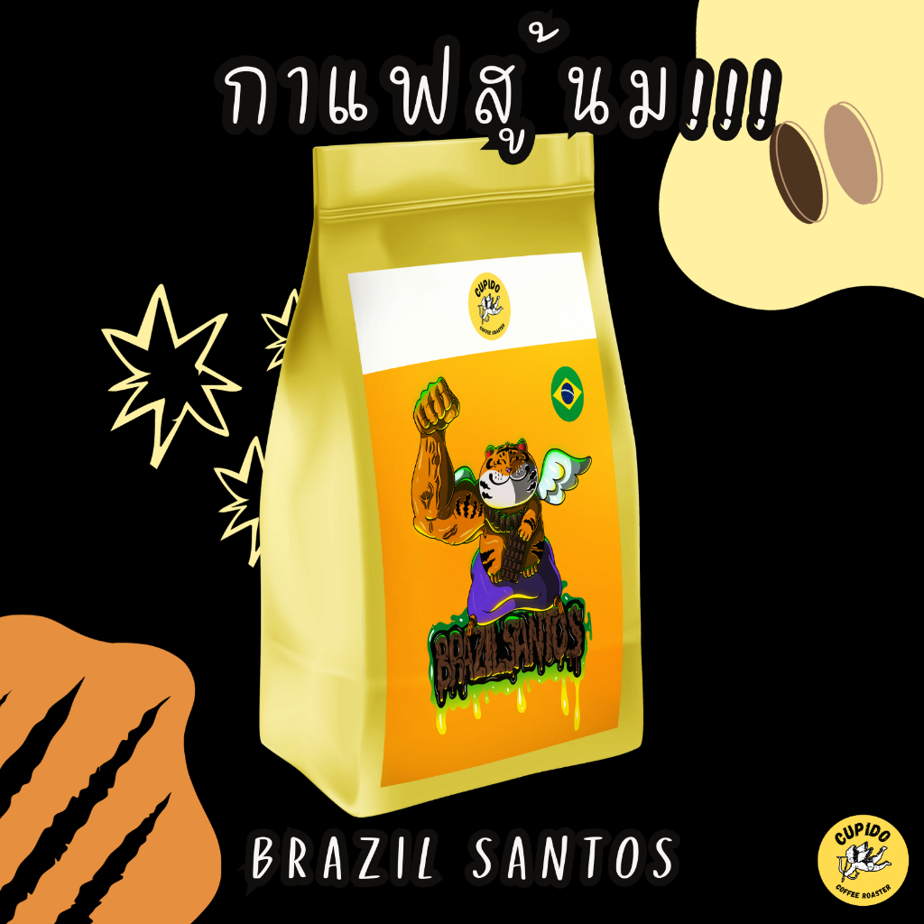 Cupido Coffee Roaster เมล็ดกาแฟ Brazil Santos