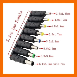แจ็ค หัวแปลง adapter DC มี 8 size หรือ 1 ชุด 8 ชิ้น