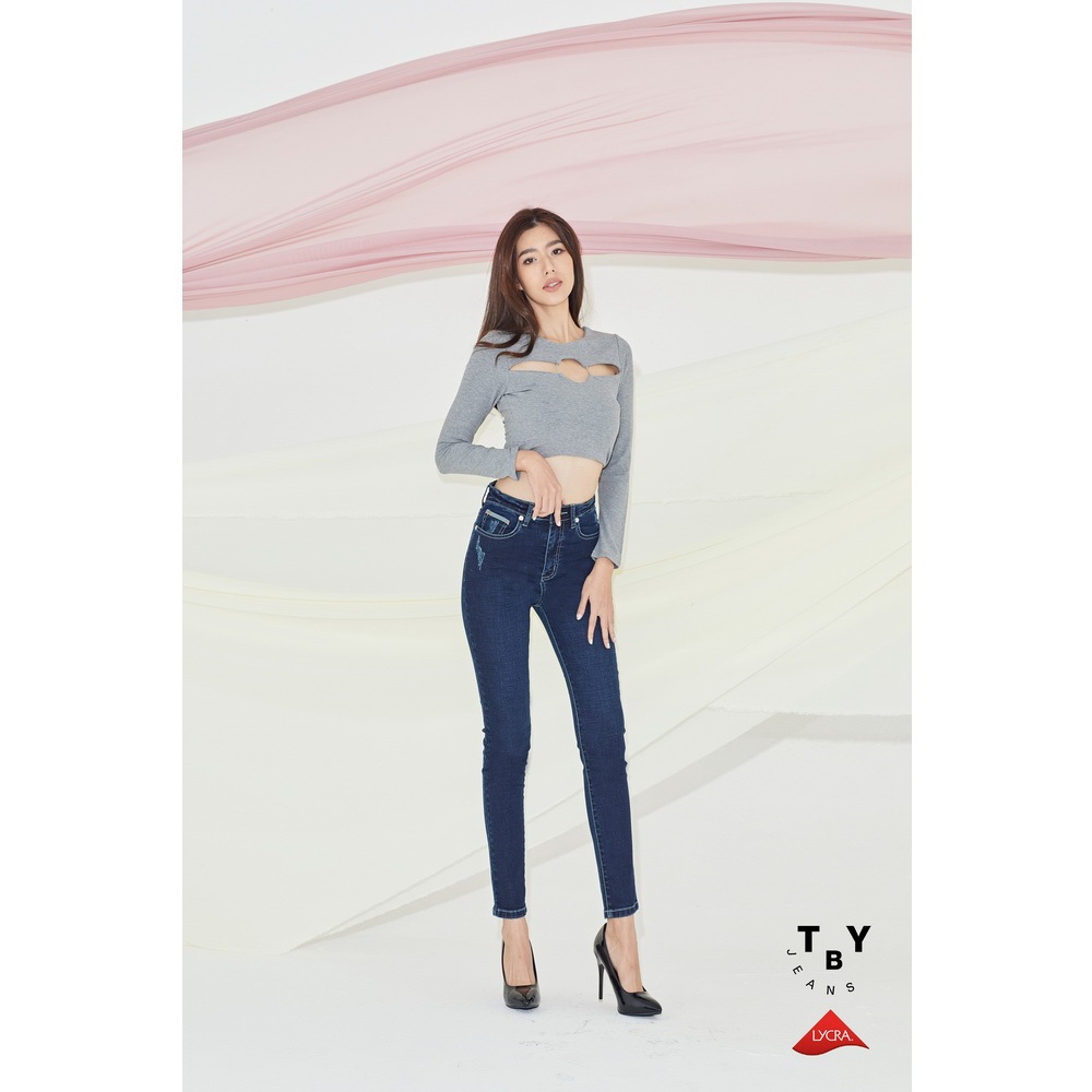 TBY JEANS #T2940 The Navy Dave Jeans ทรง Signature ของ TBY กางเกงเดฟยีนส์เอวสูง