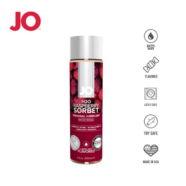 เจลหล่อลื่นสูตรน้ำ กลิ่นราสเบอรี่ JO H2O Flavor Raspberry Sorbet