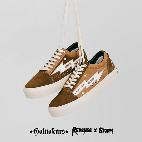 ★GOTNOFEARS★ x REVENGE X STORM FACE THE FEARS [ GNF/BROWN]