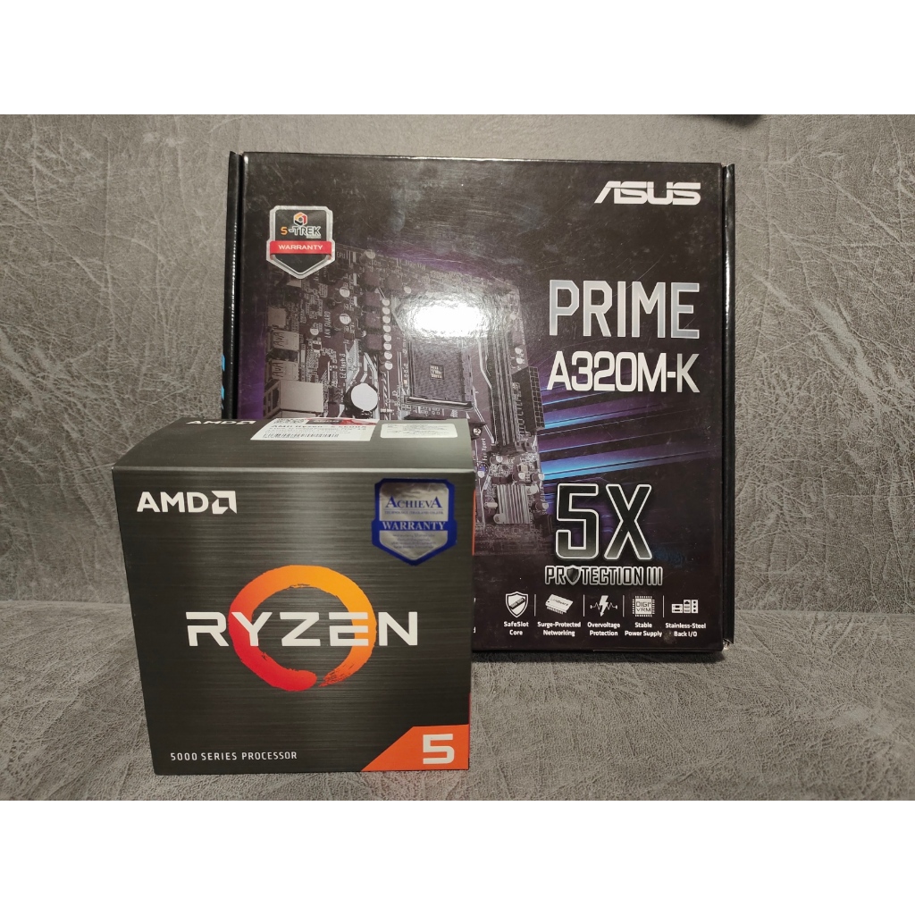 CPU R52600+Mainboard/AM4/A320ฺ/ฺB/B450✅Asus primeA320m-k/ MSI B450มือ2