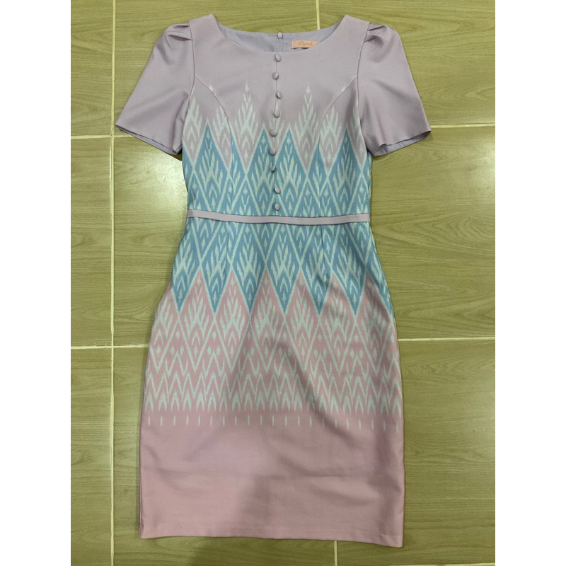 เดรสผ้าพิมพ์ลายไทย Elgrand