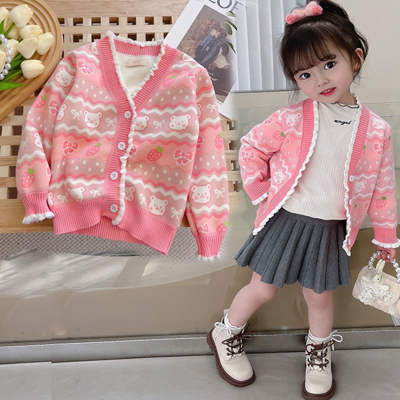 เสื้อกันหนาวไหมพรม คาร์ดิแกน ด้านในบุขนนุ่มๆ พร้อมส่งในไทย