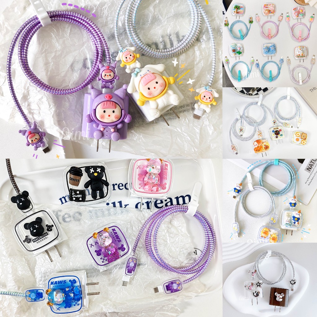 ส่งจากไทย ชุดเเต่งสาย ชุดป้องกันสายชาร์จ สำหรับ ไอโฟน 18w/20w เคสอะเเดปเตอร์ เคสนิ่ม ไม่ร้อน