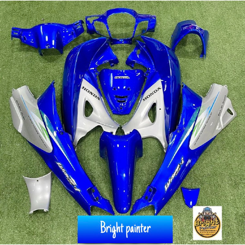 ชุดสีเวฟ125s/rสีน้ำเงินแก้วตัดบรอนด์ เวฟ125S-1ชุด มี13ชิ้น เวฟ125R1ชุด มี12ชิ้น มีทั้งกุญแจเล็ก/ใหญ่