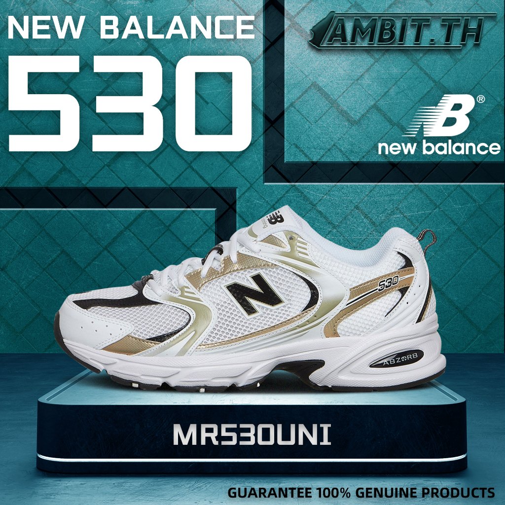 【ของแท้ 100% 】New Balance NB530 MR530UNI Sneakers white black