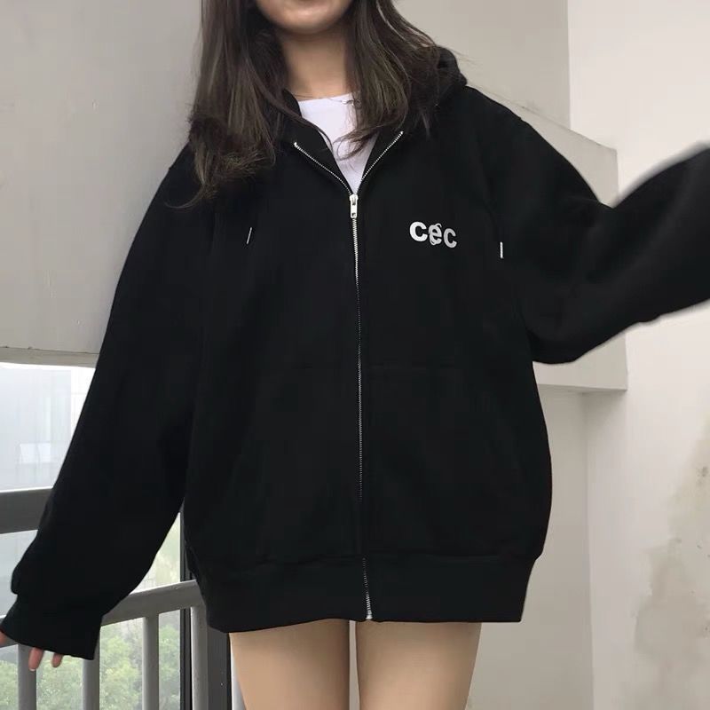 เป็นที่นิยมของวัยรุ่นเกาหลี เสื้อกันหนาวมีฮู้ด คาร์ดิแกนซิปแขนยาวM~2XL
