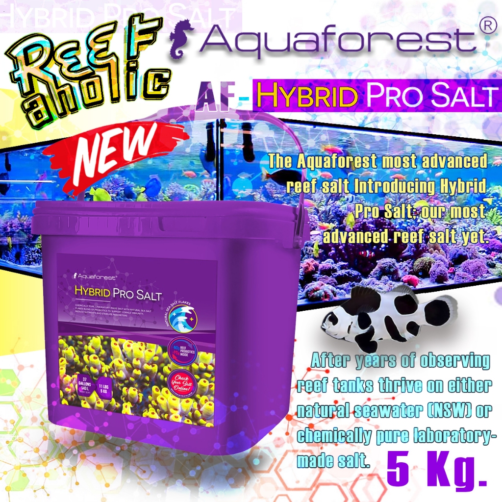 Aquaforest Hybrid Pro Salt 5 Kg เกลือทะเลสูตรใหม่!! หนึ่งเดียวที่ผสมเกลือจากทะเลพร้อมเกลือสังเคราะห์