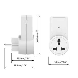 Digital remote control 1 Point พร้อมรีโมท1ตัว/ 2 ตัว/3ตัว ปลั๊กรีโมทไร้สาย แถม​ถ่าน