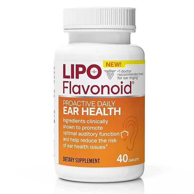 Lipo Flavonoid Proactive Ear Health 40 capsules สนับสนุนการทำงานของการได้ยินและสุขภาพทางปัญญาที่เหมา