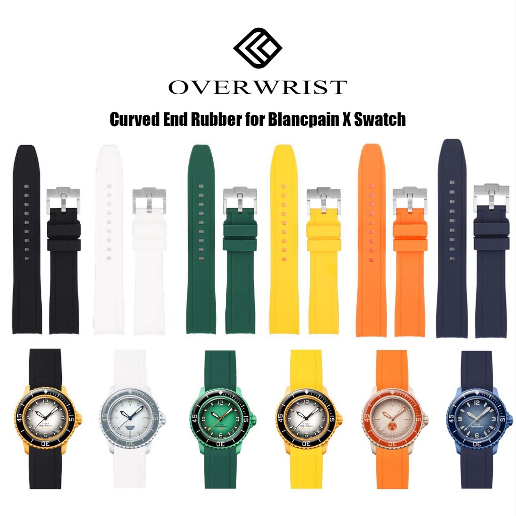 สายนาฬิกาแบบยาง รุ่น Curved End Rubber for Blancpain X Swatch