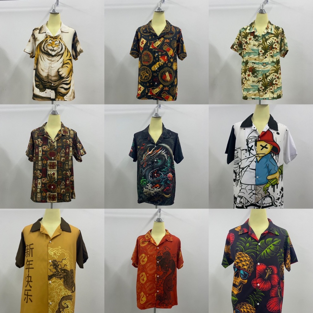 เสื้อฮาวาย เสื้อเชิ้ต hawaii ฟรีซส์ เชิ๊ตเกาหลี สินค้ามาใหม่ ผ้านิ่มใส่สบาย พร้อมส่ง WPH66005