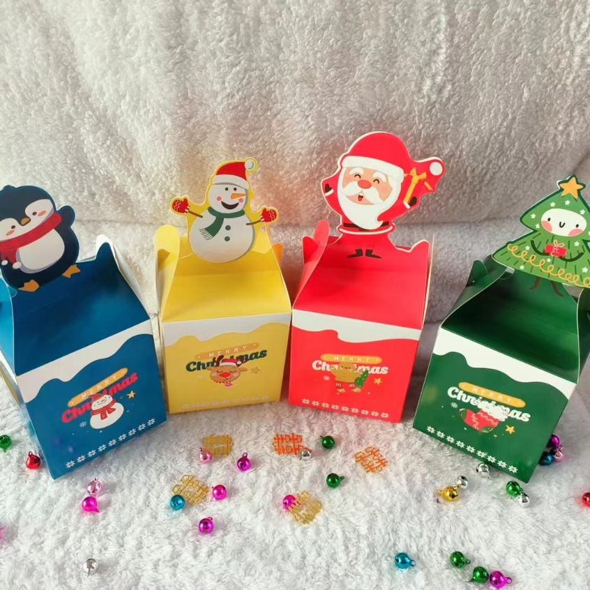 Box กล่องกระดาษ กล่องของขวัญคริสต์มาส ใส่ขนมคุกกี้ ลูกอม จัดส่งไว ในไทย