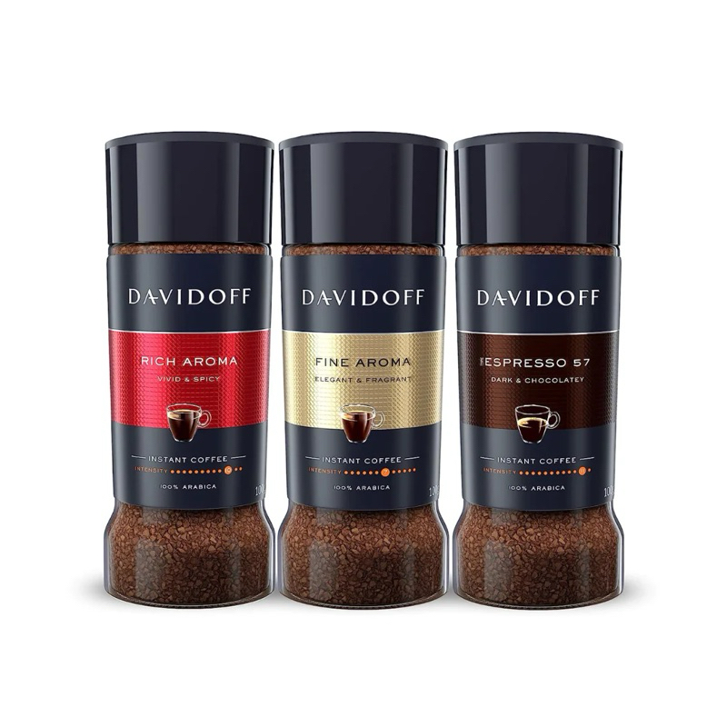 Davidoff Coffee กาแฟสำเร็จรูป 90g (Rich Aroma, Fine Aroma, Espresso 57)