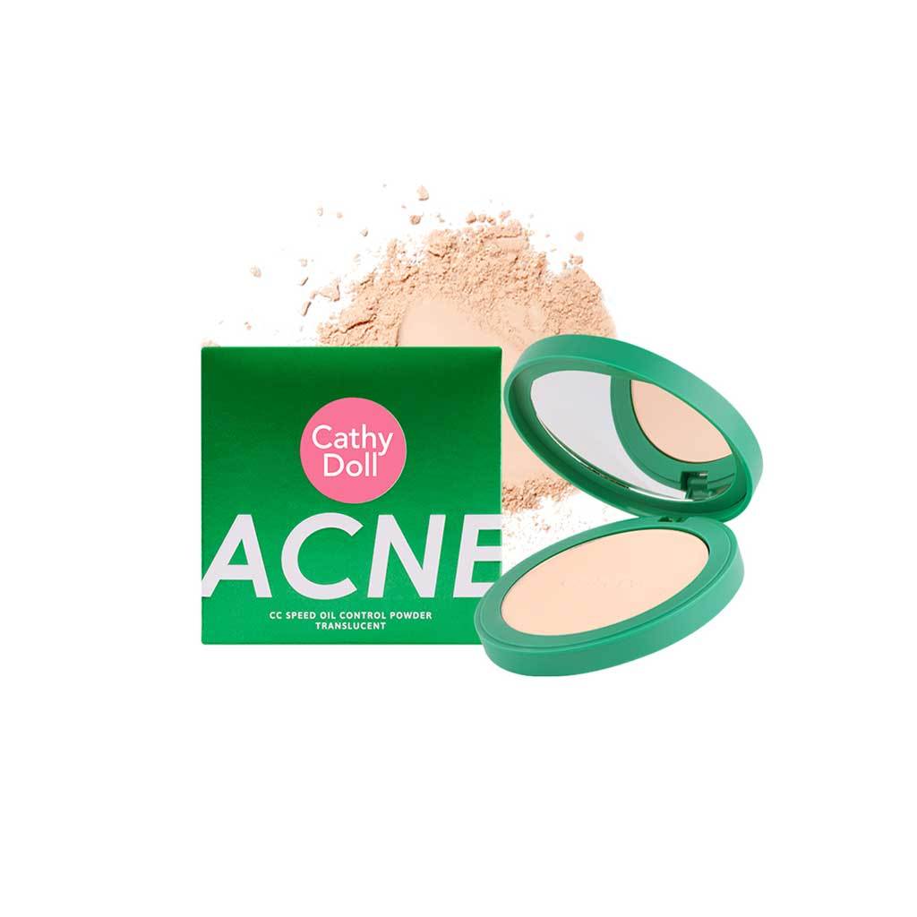 Cathy Doll Acna CC Speed oil Control Powder เคที่ดอลล์ แอคเน่ ซีซี สปีด ออยล์ คอนโทรล พาวเดอร์ ทรานสลูเซนต์