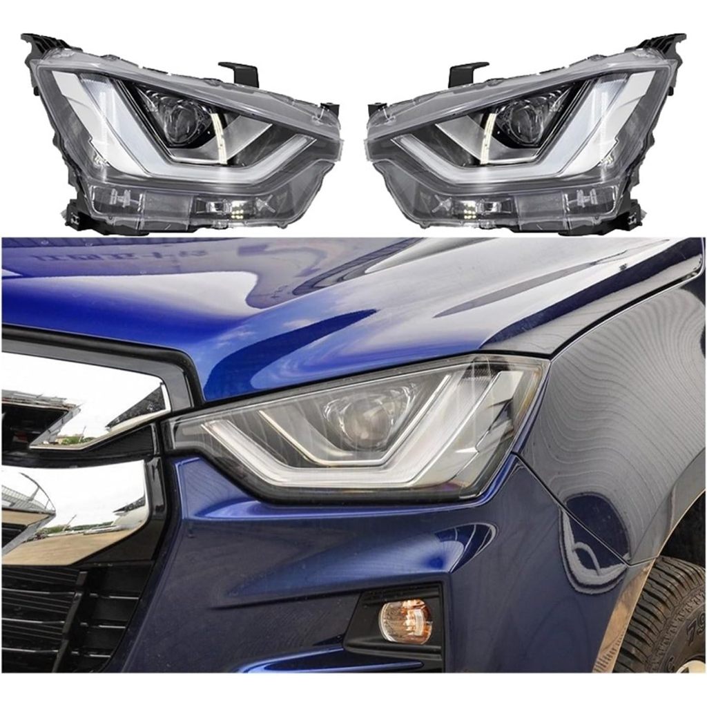 DMAXไฟหน้า ISUZUโคมไฟหัว for ISUZU D-MAX 2020-2023 ไฟหน้า ข้างซ้าย ข้างขวา Headlight Headlamp (รวมถึงหลอดไฟและชุดสายไฟ)