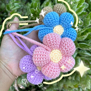 (ขนาดใหญ่ 10 cm 🌼)พวงกุญแจดอกไม้อ้วนกลีบอ้วนพิเศษ ดอกไม้พองห้อยกระเป๋า (พรีออเดอร์เฉพาะ 10 ดอกขึ้นไป)