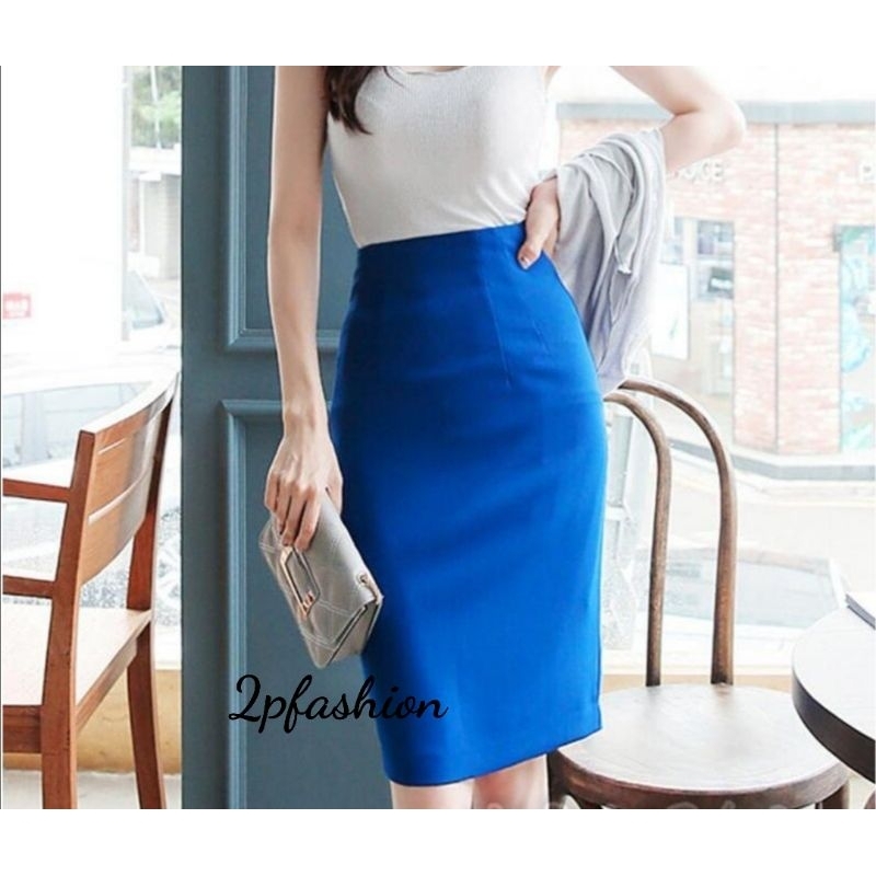 กระโปรง​ทรงดินสอผ่าหลังทับ​ ​ เก็บสะโพกต้นขาให้ดูเพรียว​(SS-3XL​)​ ราคา ถูกที่สุด ดีลบีเคเค แกลเลอรีภาพที่ 3
