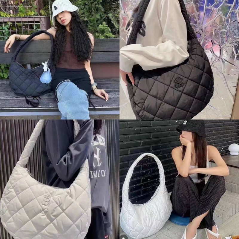 new กระเป๋าสะพาย mlb size big ไนล่อน น้ำหนักเบาpuffy นุ่ม ๆ