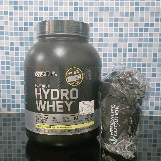 Optimum Nutrition Platinum Hydrowhey100% Whey Protein Hydrolyzed (3.61lbs)+แก้วมีลูกกลิ้ง