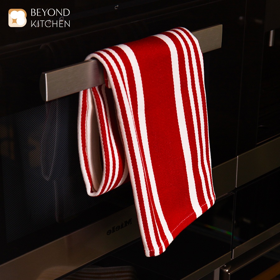 ผ้าเช็ดอุปกรณ์กาแฟ ผ้าเช็ดจาน BEYOND KITCHEN รุ่นBEquest (RED) แพ็ค2ผืน ขนาด 18x28 in. Kitchen Towel