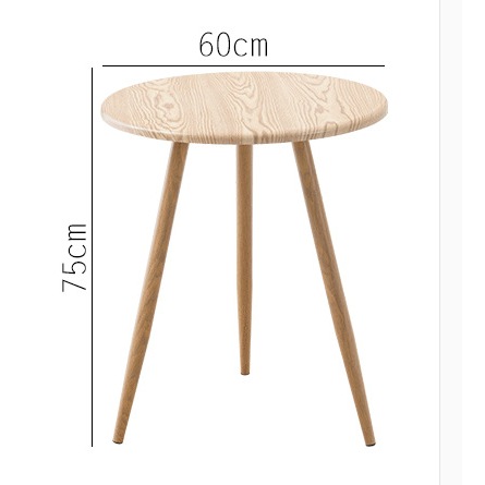 โต๊ะกลางโซฟา ที่วางของ ที่วางเอนกประสงค์ มินิมอล โต๊ะกลม ขาไม้แท้ - รูปที่ 4