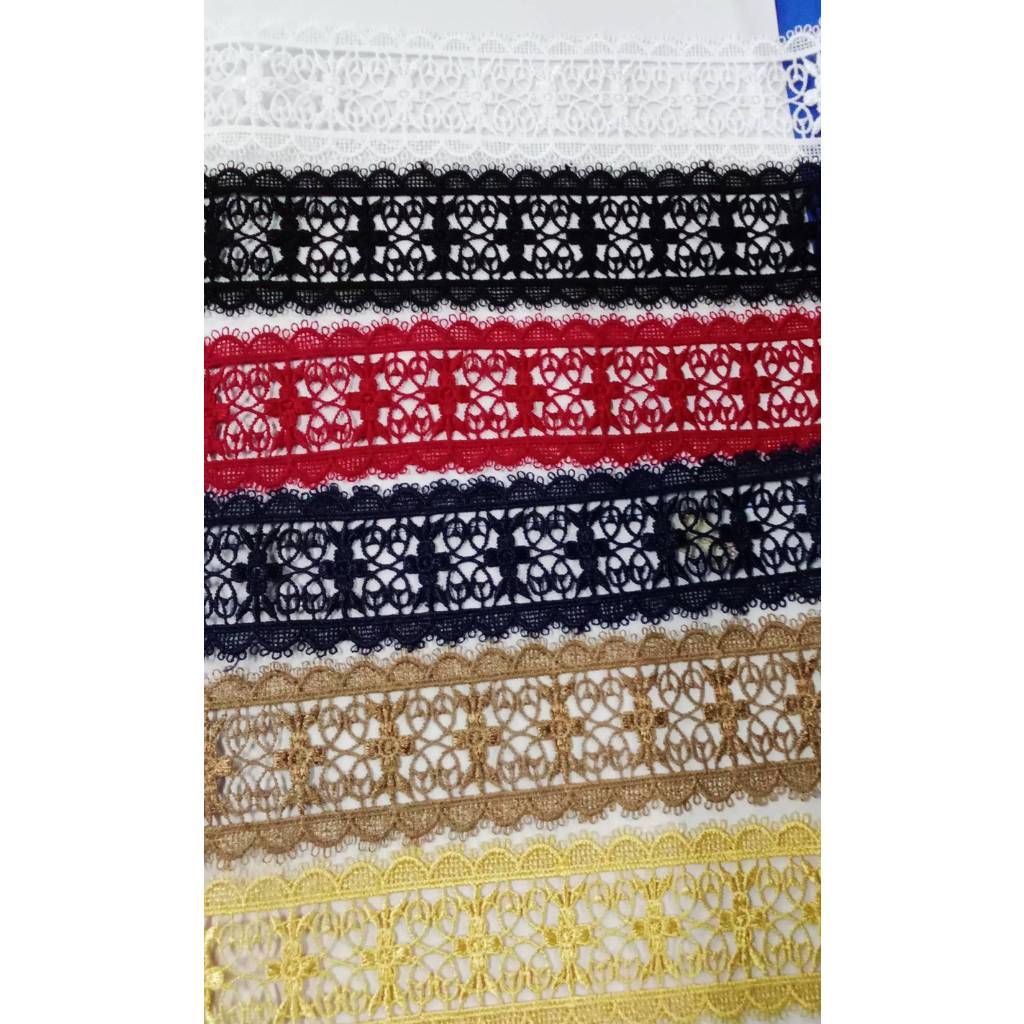 [002] ลูกไม้ ลูกไม้ตาข่าย ขนาด 5 เซนติเมตร ราคา50บาท/หลา90เซนติเมตร