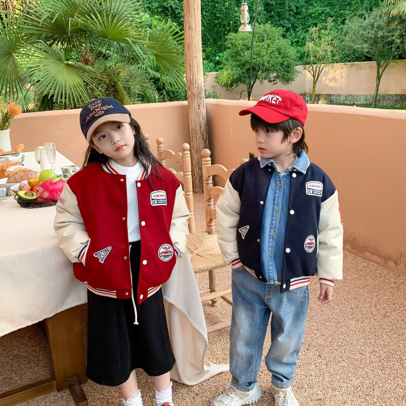 (1077)มาใหม่⚡️🇹🇭⛄️เสื้อแจ็กเก็ตเบสบอล เสื้อกันหนาว⚡️งานห้าง❄️ผ้าดี สําหรับเด็กผู้ชายและเด็กผู้หญิง