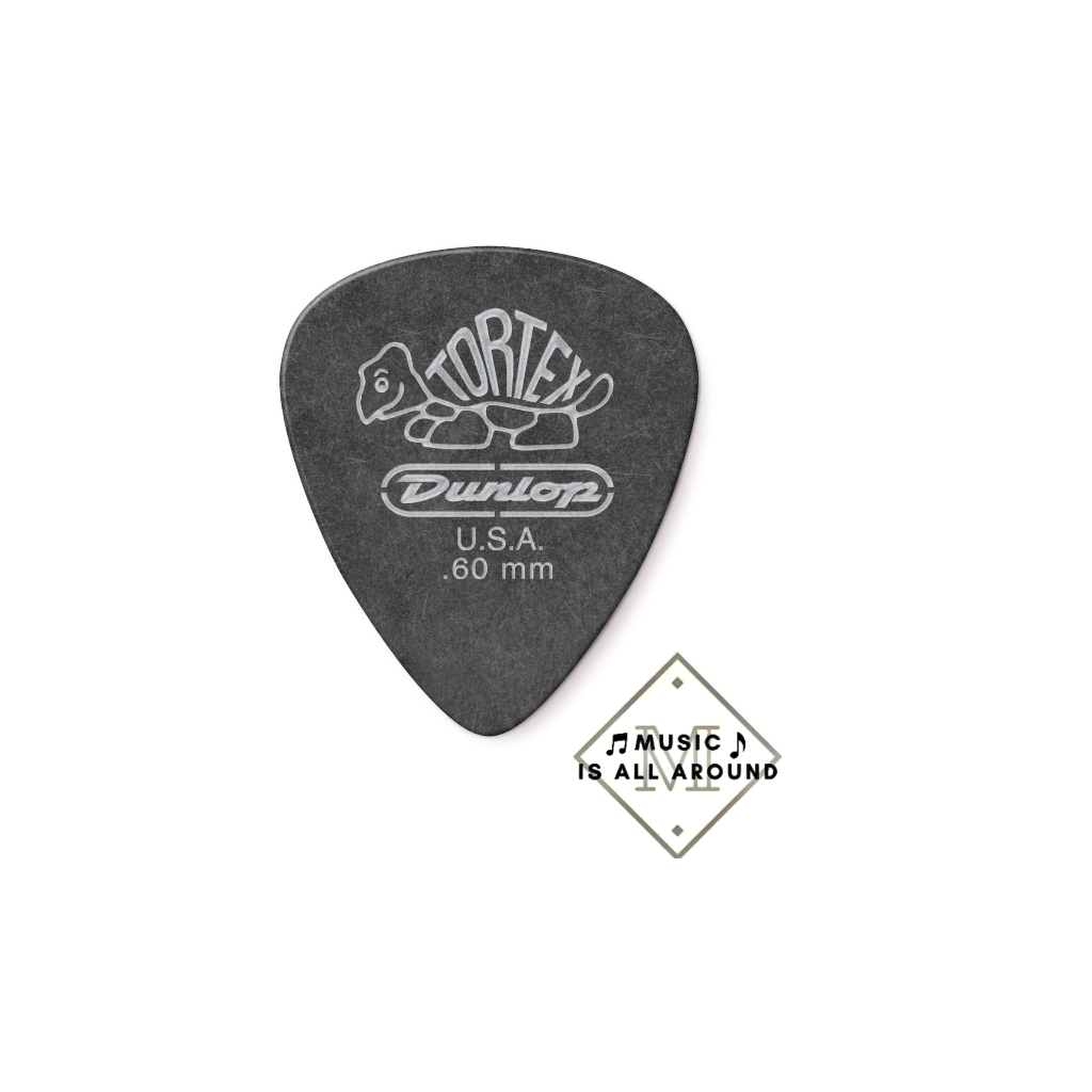 ปิ๊คกีต้าร์ Dunlop TORTEX® PITCH BLACK STANDARD PICK ความหนา 0.60MM สีดำ