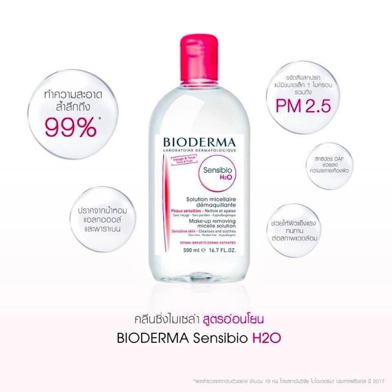 💦BIODERMA Sensibio H2O Cleansing Water คลีนซิ่งวอเตอร์และเมคอัพรีมูฟเวอร์