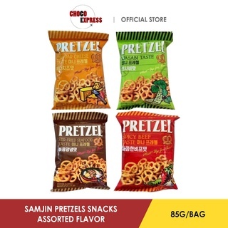 Samjin pretzel 85g. เพรทเซลเกาหลี รสซีฟู้ด และ รสชีส จากเกาหลี