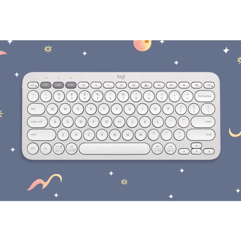 Logitech K380S  Multi-Device Bluetooth Keyboard คีย์บอร์ดไร้สายบลูทูธ เชื่อมต่อหลายอุปกรณ์ สกรีน(ไทย/อังกฤษ)จากโรงงาน