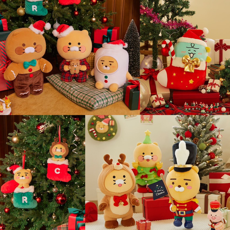 (พร้อมส่ง) Kakao friend Christmas collection Ryan Choonsik jordy ตุ๊กตา xmas