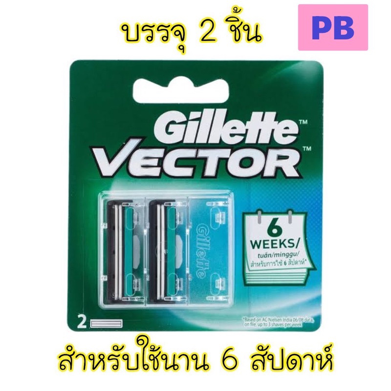 มีดโกนยิลเลตต์ เวคเตอร์ 2ใบ