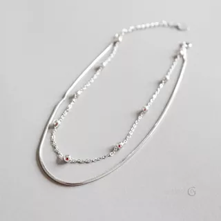 GLAMOR✨พร้อมส่ง สร้อยข้อมือเงิน Snake Bone Chain สร้อยข้อมือเงิน สร้อยข้อมือเงิน สร้อยข้อมือผู้หญิง