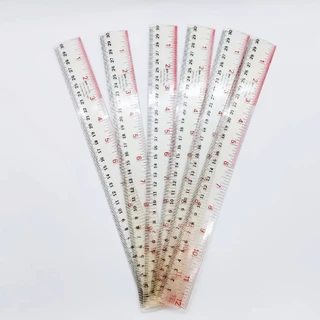 🔥แพ็ค 12 ชิ้น 🔥 ไม้บรรทัดแข็ง.9 พลาสติกPvC ใส 12 นิ้ว เครื่องเขียน โรงเรียน สำนักงาน
