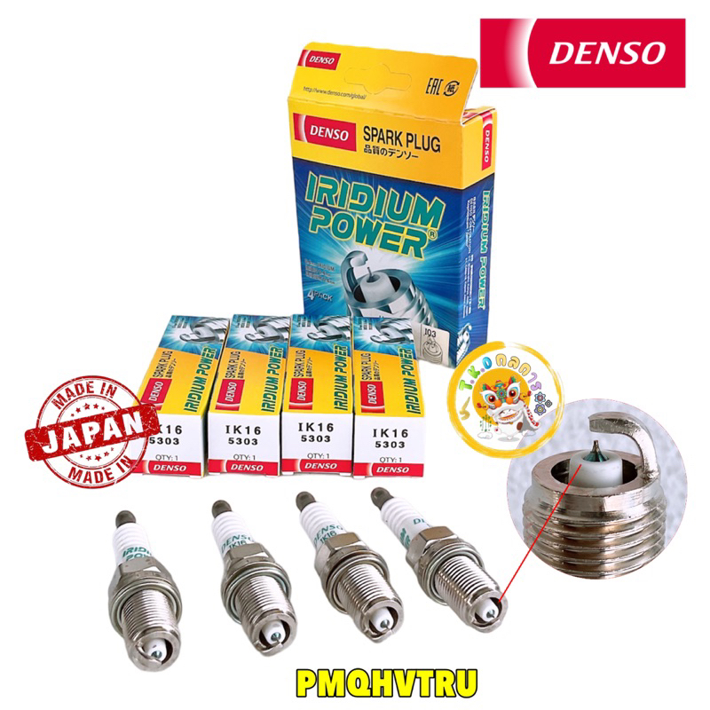 TKD หัวเทียน 4หัว DENSO IRDIUM POWER IK16 รหัส 5303 MADE IN JAPAN