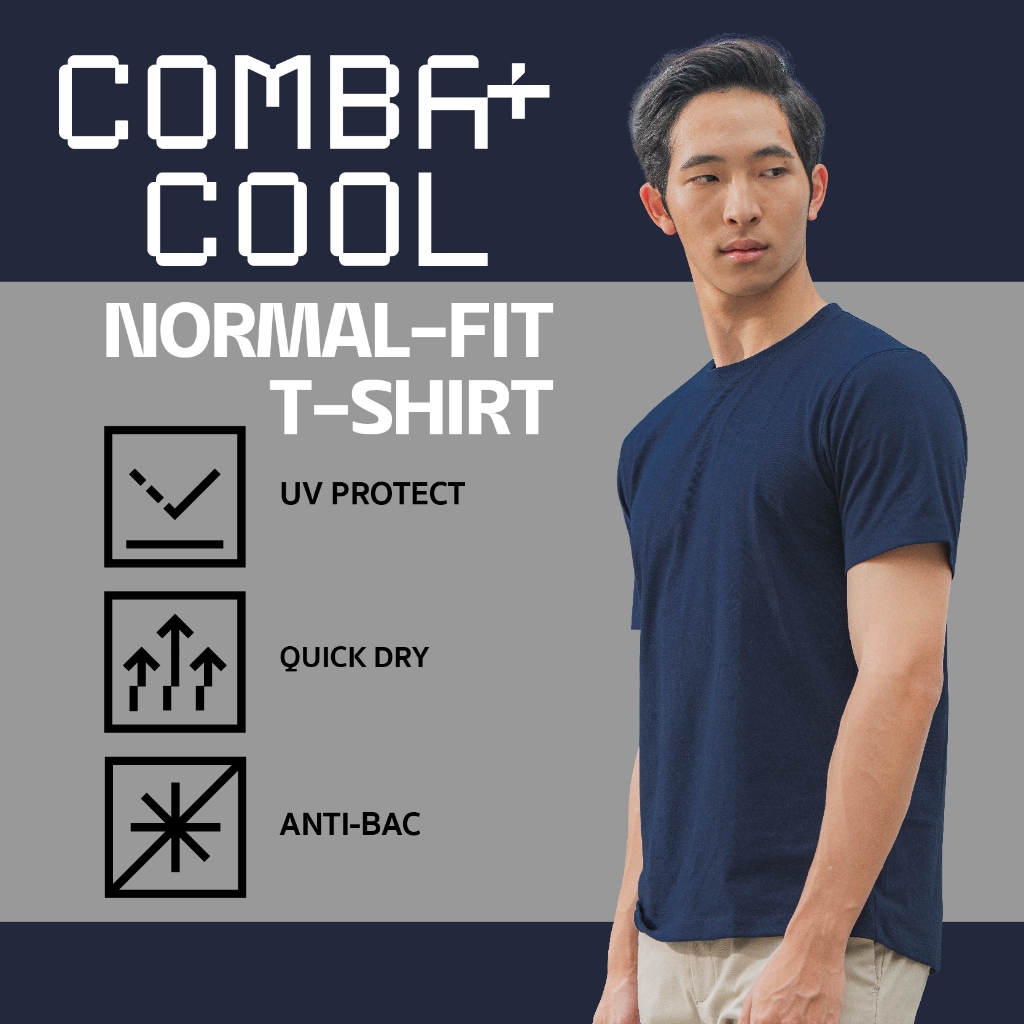 WARRIX  เสื้อยืดคอกลมแขนสั้น NORMAL FIT T-SHIRT (WA-233TSACL01)