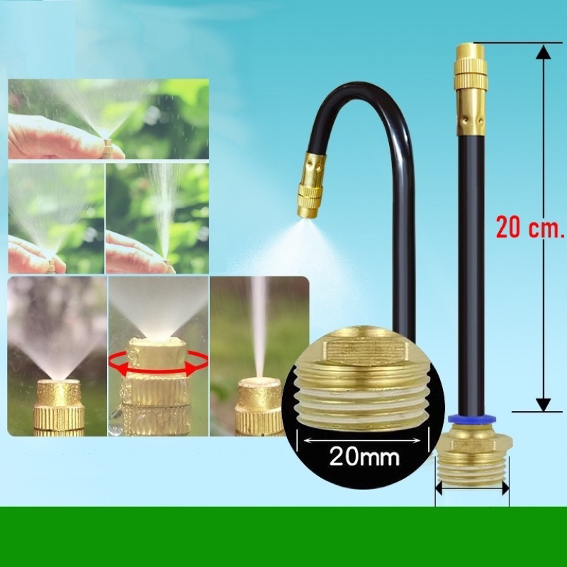 20/30/50cm Free-bend ปรับทองเหลือง Misting หัวฉีดสเปรย์ พ่นหมอก ท่อ PU6 8 10 12mm ราคา ถูกที่สุด ดีลบีเคเค แกลเลอรีภาพที่ 6