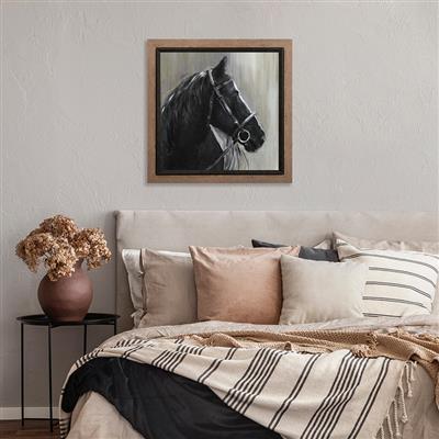 ภาพแขวนผนัง Urban Black Horse KASSA HOME รุ่น TWD_3811_588AT_1 ขนาด 69.6 x 2.8 x 69.6 ซม สีน้ำตาล