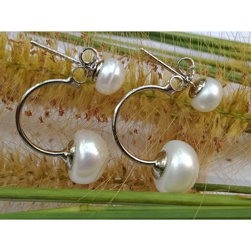 ต่างหูมุกแท้ดีไซน์เก๋