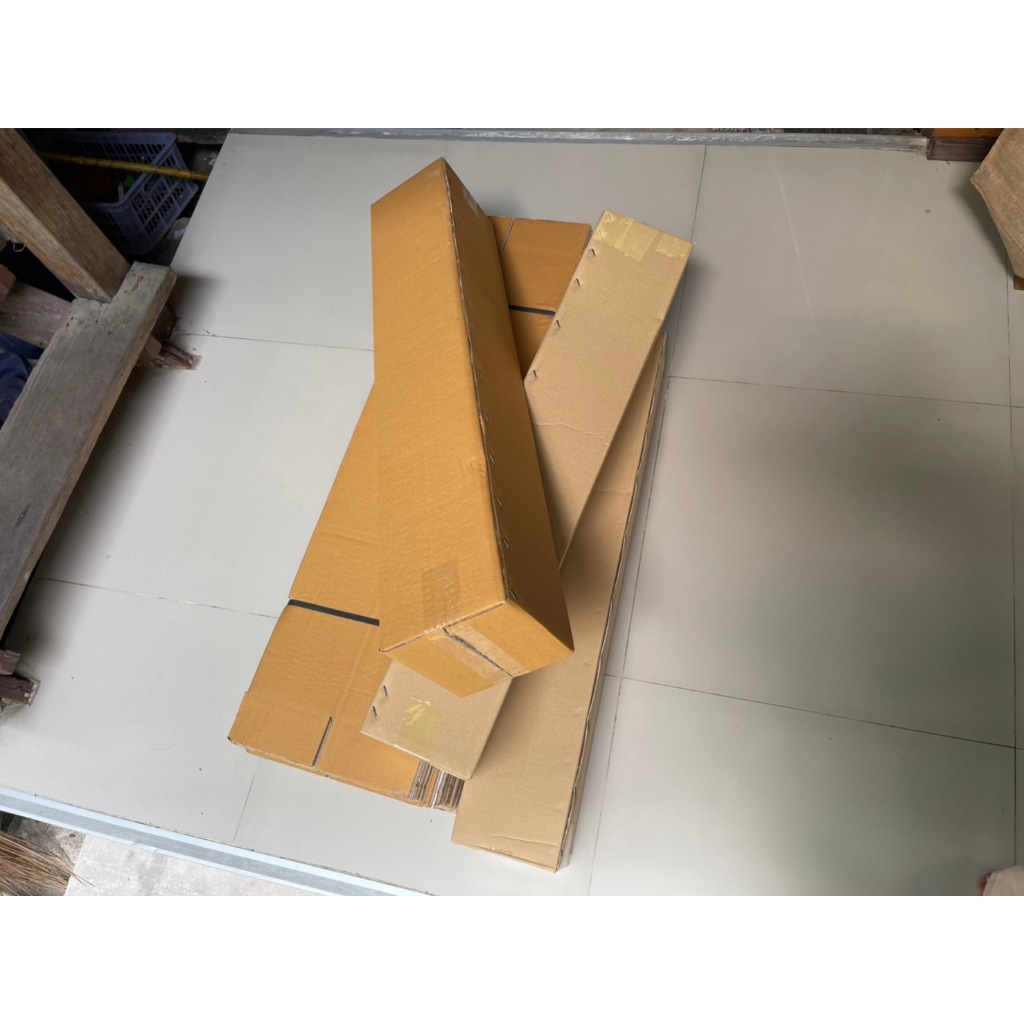 🔥พร้อมส่ง🔥 กล่องกระดาษ 15x15x60 ซม. กล่องลูกฟูก 3 ชั้น ทรงยาว ทรงสูง กล่องฝาชน แข็งแรง ทนทาน - รูปที่ 3
