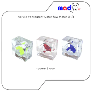 โฟล์วน้ำ ใบพัด 2 และ 3 ทาง G1/4 Acrylic transparent water flow ชุดน้ำระบบเปิด คอมพิวเตอร์ระบบน้ำ