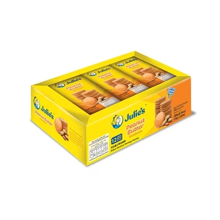 Julie's จูลี่ส์ แซนวิส บิสกิต ขนมปังกรอบสอดไส้ครีม (1กล่อง / 12 ห่อ)